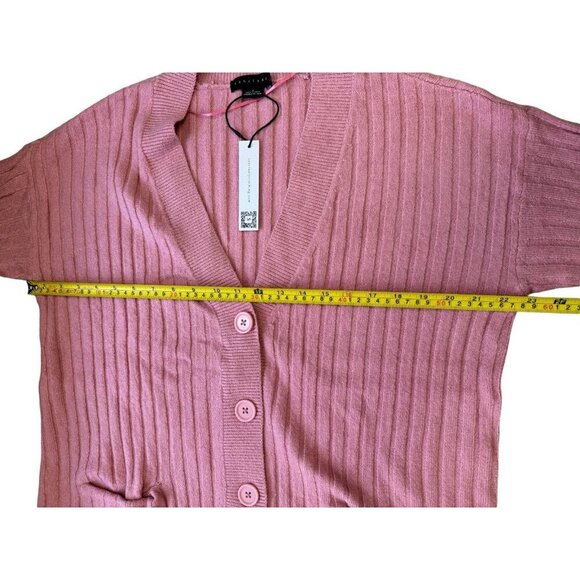 Santuary NWT Women Size S Pink Ribbed Button Long Sleeve Knit‎ Sweater Cardigan - Picture 12 of 12
